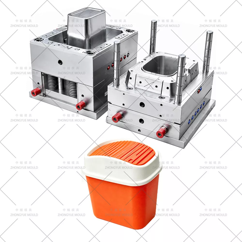 Molde de lixo de mesa de plástico