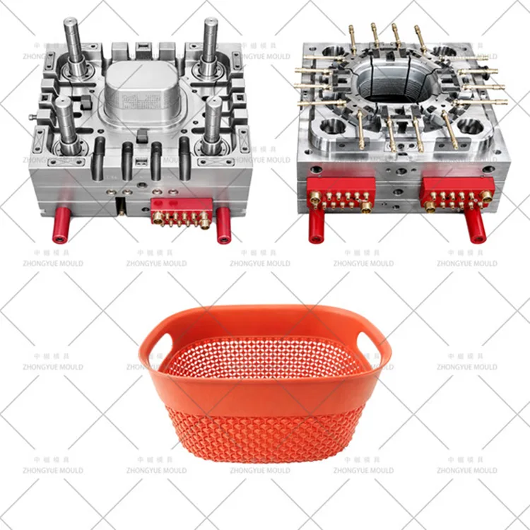 Molde de cesta de armazenamento com padrão de plástico
