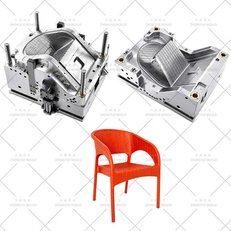 Rattan de plástico com molde de cadeira de braço