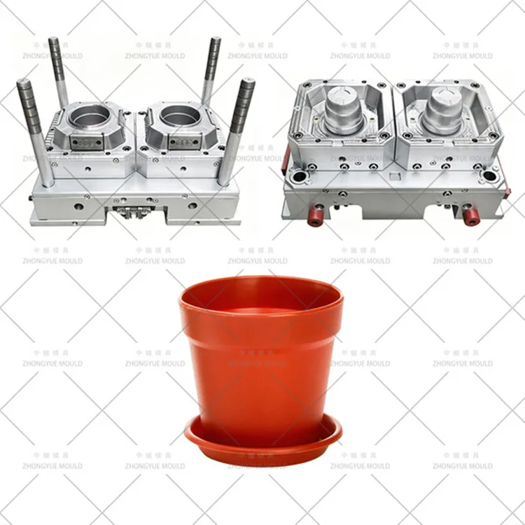 Molde de vaso redondo de plástico para plantas