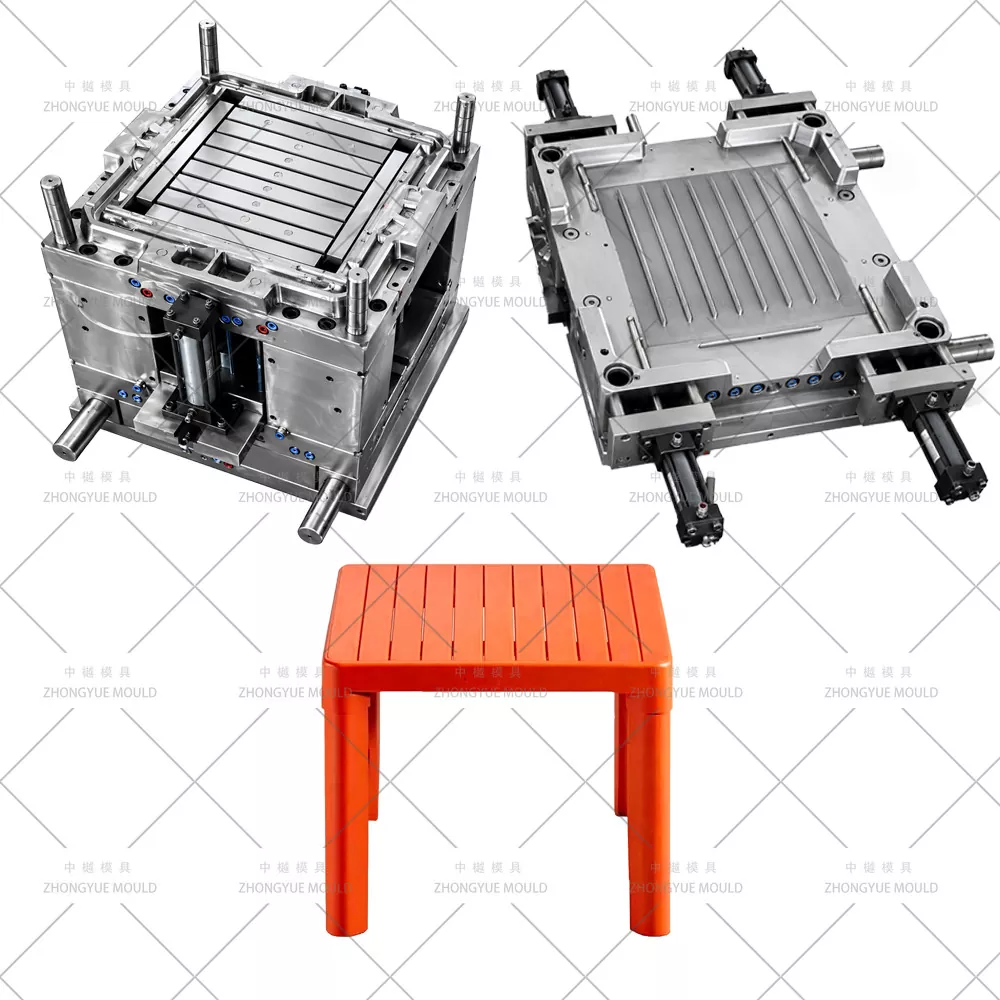 Molde de mesa baixa quadrada de plástico