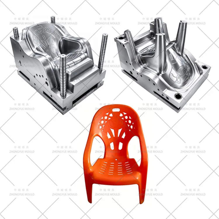 Molde plástico para cadeira de braço de jardim