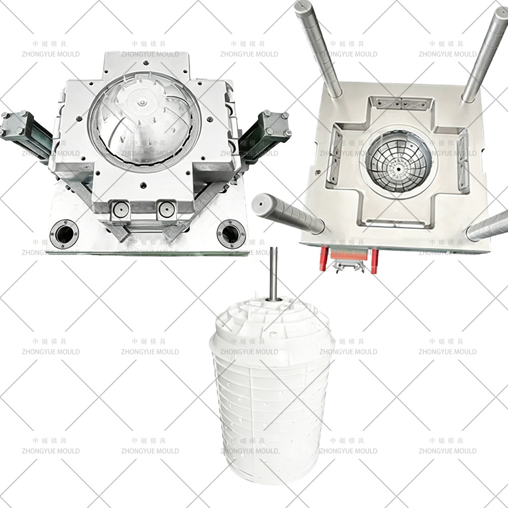 Molde de barril giratório para máquina de lavar de plástico